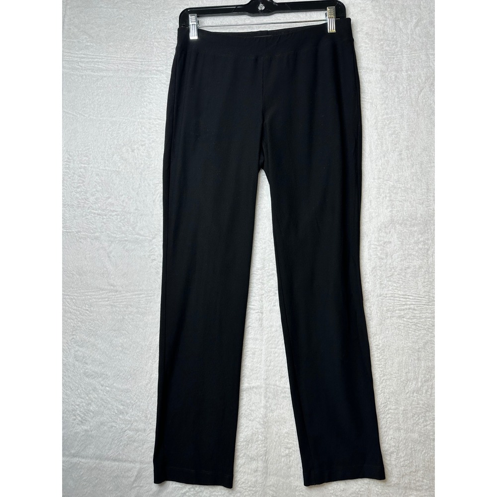 Eileen Fisher Pants Womens XS Black Straight Leg Stretch Pull On 0736